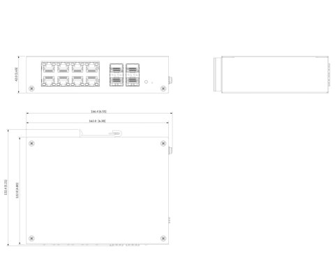ZARZĄDZALNY SWITCH PRZEMYSŁOWY POE CHS4412-8GT-125 8-PORTOWY + 4X SFP DAHUA