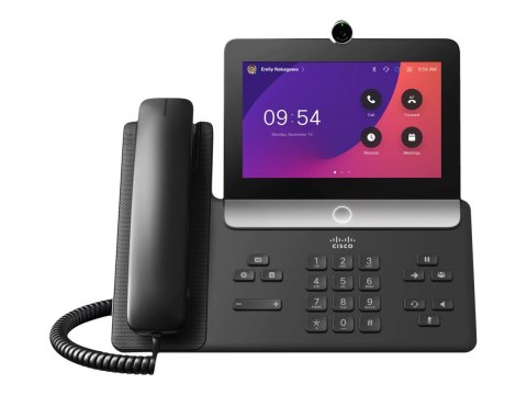 Cisco Video Phone 8875 - Wideofon IP - z aparat cyfrowy z identyfikacją dzwoniącego - SIP, RTCP, SRTP, SDP - wieloliniowy - czar