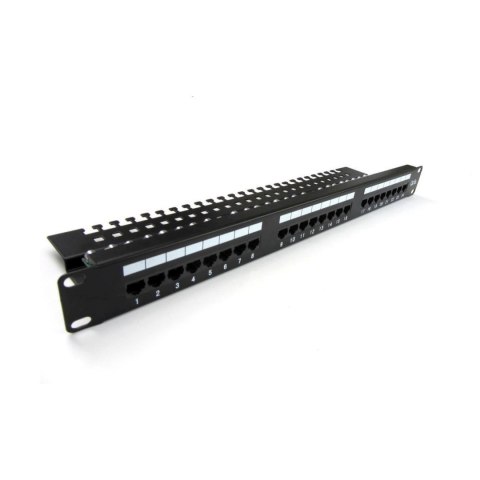 Patch panel DIGITUS 19" 24x RJ45 UTP kat. 5e z tacką