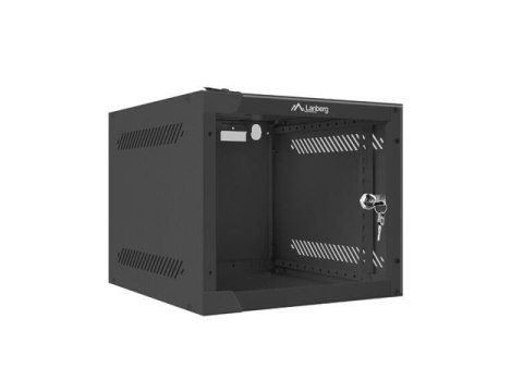 Szafa instalacyjna Rack wisząca 10" 4U 280x310mm czarna Lanberg (flat pack)