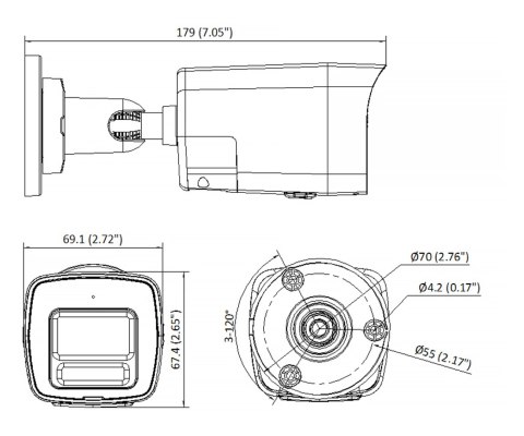 KAMERA IP DS-2CD1063G2-LIUF/SL(2.8MM) Smart Hybrid Light 6 Mpx Hikvision