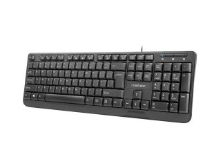 Klawiatura przewodowa Natec Trout slim czarna USB