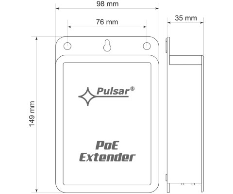 EXTENDER ETHERNET+PoE EXT-POE3-OTD PULSAR