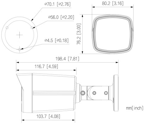 KAMERA AHD, HD-CVI, HD-TVI, PAL HAC-HFW1500TLM-IL-A-0280B-S3-DIP-BLACK - 5 Mpx 2.8 mm DAHUA