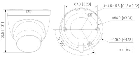 KAMERA IP IPC-HDW21249T-S-IL-0280B-S2 Smart Dual Light WizSense - 12 Mpx 2.8 mm DAHUA