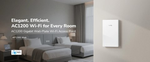 PUNKT DOSTĘPOWY AP1300 WALL Wi-Fi 5 2.4 GHz 5 GHz 300 Mb/s + 867 Mb/s CUDY