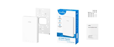PUNKT DOSTĘPOWY AP1300 WALL Wi-Fi 5 2.4 GHz 5 GHz 300 Mb/s + 867 Mb/s CUDY