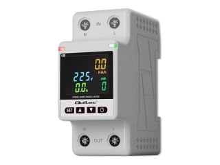 Qoltec - Jednostka monitorująca zasilanie (montaż na szynie DIN) - remote control , measurement history , Wi-Fi , TUYA, Smart li
