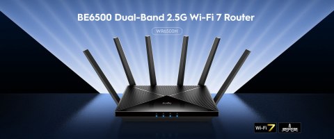 ROUTER WR6500H Wi-Fi 7 2.4 GHz, 5 GHz 688 Mb/s + 5765 Mb/s CUDY
