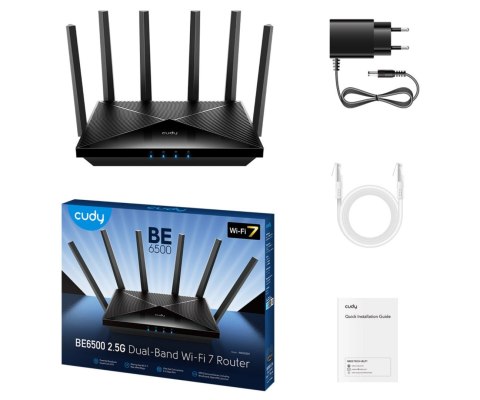 ROUTER WR6500H Wi-Fi 7 2.4 GHz, 5 GHz 688 Mb/s + 5765 Mb/s CUDY