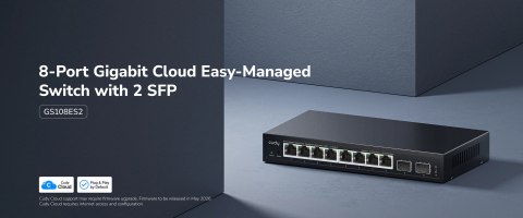 SWITCH GS108ES2 8-PORTOWY + 2X SFP CUDY
