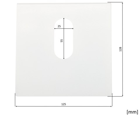 BLACHA MONTAŻOWA KĄTOWA BM-125X125/W