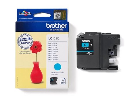Brother LC121C - Cyjan - oryginał - pojemnik na tusz - dla Brother DCP-J100, DCP-J105, DCP-J132W, DCP-J552DW, DCP-J752DW