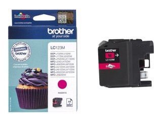 Brother LC123M - Wysoka Wydajność - magenta - oryginał - pojemnik na tusz - dla Brother DCP-J100, DCP-J105, DCP-J132W, DCP-J4110