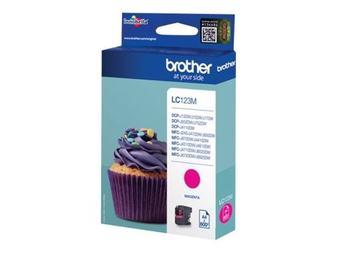 Brother LC123M - Wysoka Wydajność - magenta - oryginał - pojemnik na tusz - dla Brother DCP-J100, DCP-J105, DCP-J132W, DCP-J4110