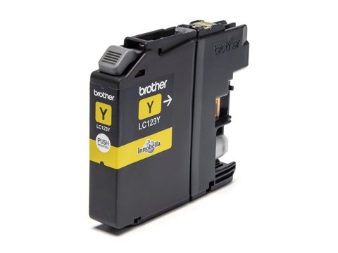 Brother LC123Y - Wysoka Wydajność - żółty - oryginał - pojemnik na tusz - dla Brother DCP-J100, DCP-J105, DCP-J132W, DCP-J4110DW