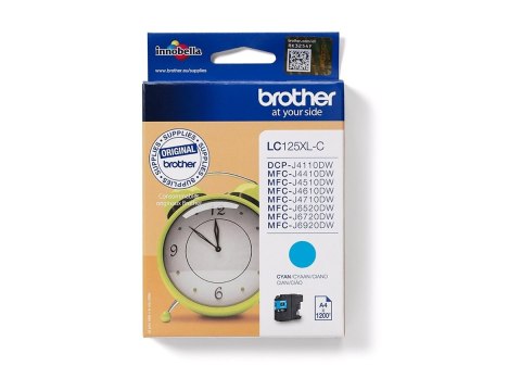 Brother LC125XLC - Super Wysokie Wyniki - cyjan - oryginał - pojemnik na tusz - dla Brother DCP-J4110DW
