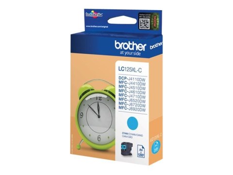 Brother LC125XLC - Super Wysokie Wyniki - cyjan - oryginał - pojemnik na tusz - dla Brother DCP-J4110DW