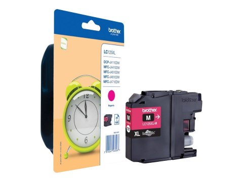 Brother LC125XLM - Super Wysokie Wyniki - magenta - oryginał - pojemnik na tusz - dla Brother DCP-J4110DW