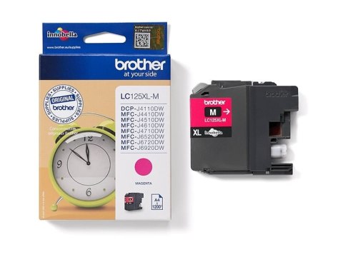 Brother LC125XLM - Super Wysokie Wyniki - magenta - oryginał - pojemnik na tusz - dla Brother DCP-J4110DW