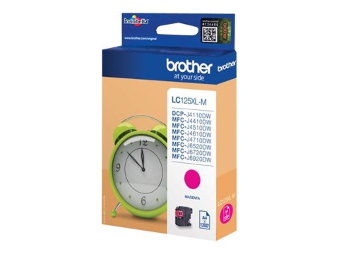 Brother LC125XLM - Super Wysokie Wyniki - magenta - oryginał - pojemnik na tusz - dla Brother DCP-J4110DW