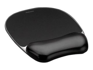 Fellowes Gel Crystals - Podkładka pod mysz z poduszką pod nadgarstek - czarny