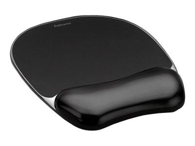 Fellowes Gel Crystals - Podkładka pod mysz z poduszką pod nadgarstek - czarny