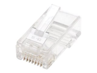 Intellinet RJ45 Modular Plugs, Cat6, UTP, 2-prong, for stranded wire, 15 µ gold plated contacts, 100 pack - Złącze sieciowe - RJ