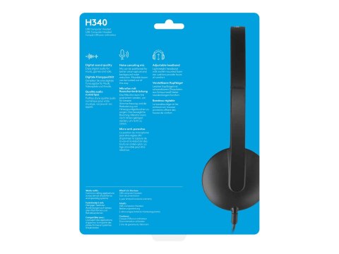 Logitech USB Headset H340 - Słuchawka - nauszne - przewodowa