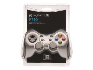 Logitech Wireless Gamepad F710 - Pad do gier - 10 przyciski - bezprzewodowa - 2.4 GHz - dla PC