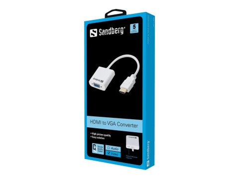 Sandberg HDMI to VGA Converter - Konwerter wideo - HDMI - VGA