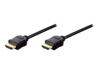 ASSMANN - Kabel HDMI z Ethernet - HDMI męski do HDMI męski - 5 m - podwójne ekranowanie - czarny - odlewany