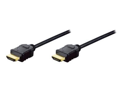 ASSMANN - Kabel HDMI z Ethernet - HDMI męski do HDMI męski - 5 m - podwójne ekranowanie - czarny - odlewany