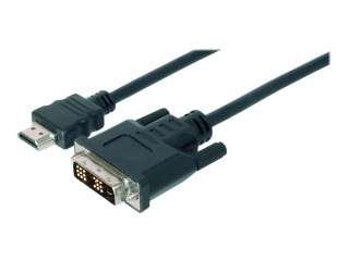 ASSMANN - Kabel przejściowy - DVI cyfrowe 18+1-pin (poł. pojedyncze) męski do HDMI męski - 2 m - podwójne ekranowanie - czarny