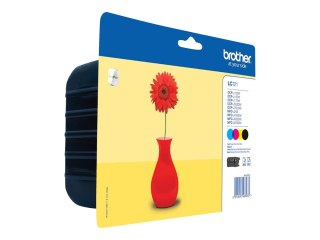 Brother LC121 Value Pack - Czarny, żółty, cyjan, magenta - oryginał - kopuła - pojemnik na tusz - dla Brother DCP-J132W, DCP-J55