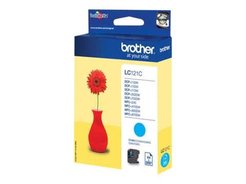 Brother LC121C - Cyjan - oryginał - pojemnik na tusz - dla Brother DCP-J100, DCP-J105, DCP-J132W, DCP-J552DW, DCP-J752DW