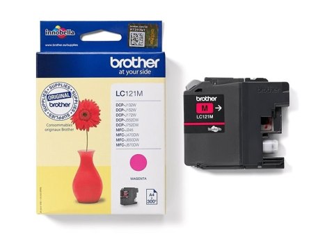 Brother LC121M - Magenta - oryginał - pojemnik na tusz - dla Brother DCP-J100, DCP-J105, DCP-J132W, DCP-J552DW, DCP-J752DW