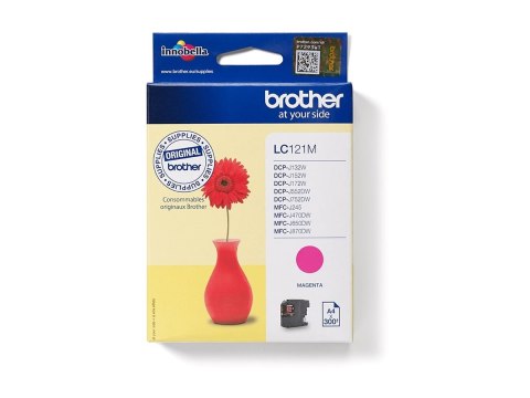 Brother LC121M - Magenta - oryginał - pojemnik na tusz - dla Brother DCP-J100, DCP-J105, DCP-J132W, DCP-J552DW, DCP-J752DW