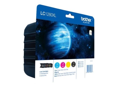Brother LC1280XLVALBP - 4 szt. - czarny, żółty, cyjan, magenta - oryginał - pojemnik na tusz