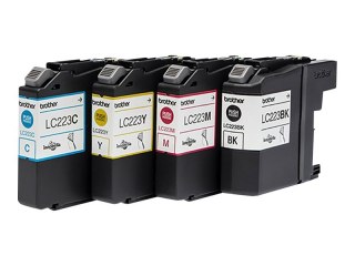 Brother LC223 - 4 szt. - czarny, żółty, cyjan, magenta - oryginał - pojemnik na tusz - dla Brother DCP-J4120DW, DCP-J562DW, MFC-