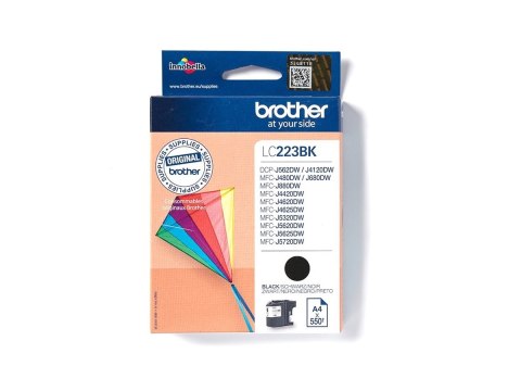 Brother LC223BK - Czarny - oryginał - pojemnik na tusz - dla Brother DCP-J4120DW, DCP-J562DW, MFC-J4420DW, MFC-J4625DW, MFC-J532