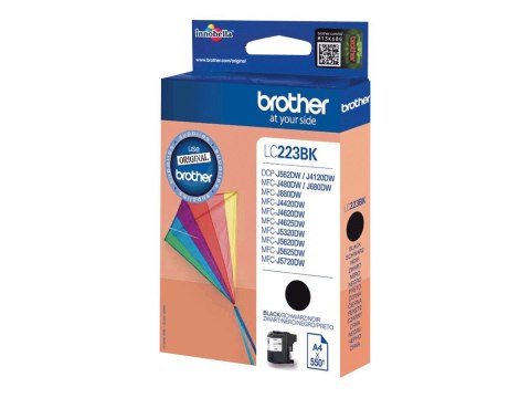 Brother LC223BK - Czarny - oryginał - pojemnik na tusz - dla Brother DCP-J4120DW, DCP-J562DW, MFC-J4420DW, MFC-J4625DW, MFC-J532