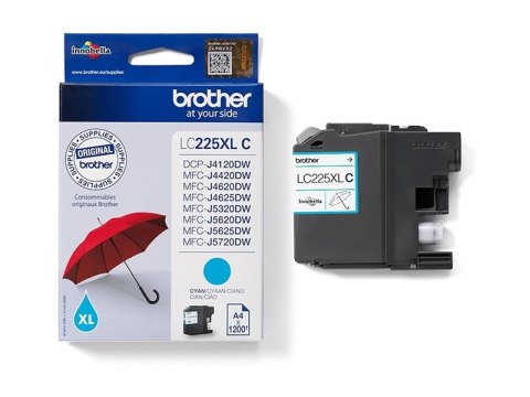 Brother LC225XLC - Cyjan - oryginał - pojemnik na tusz - dla Brother DCP-J4120DW, MFC-J4420DW, MFC-J5320DW, MFC-J5625DW