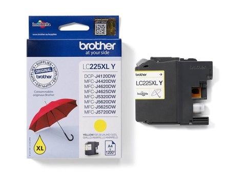 Brother LC225XLY - Żółty - oryginał - pojemnik na tusz - dla Brother DCP-J4120DW, MFC-J4420DW, MFC-J5320DW, MFC-J5625DW