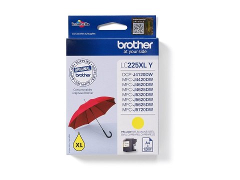 Brother LC225XLY - Żółty - oryginał - pojemnik na tusz - dla Brother DCP-J4120DW, MFC-J4420DW, MFC-J5320DW, MFC-J5625DW