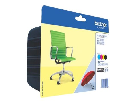 Brother LC229XLVALBP - 4 szt. - czarny, żółty, cyjan, magenta - oryginał - kopuła - pojemnik na tusz - dla Brother MFC-J5320DW, 