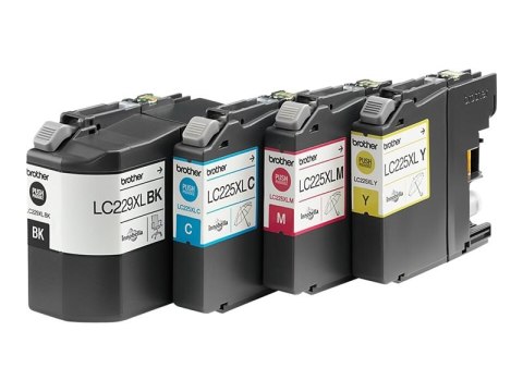 Brother LC229XLVALBP - 4 szt. - czarny, żółty, cyjan, magenta - oryginał - kopuła - pojemnik na tusz - dla Brother MFC-J5320DW, 