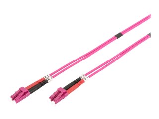 DIGITUS - Kabel krosowy - LC wielomodowy (M) do LC wielomodowy (M) - 1 m - światłowód - dupleks - 50 / 125 mikronów - OM4 - bezh