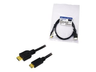 LogiLink High Speed with Ethernet - Kabel HDMI z Ethernet - HDMI męski do 19 pin mini HDMI Type C męski - 1.5 m - czarny