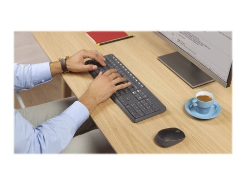 Logitech MK235 - Zestaw klawiatura i mysz - bezprzewodowa - 2.4 GHz - Międzynarodowy USA